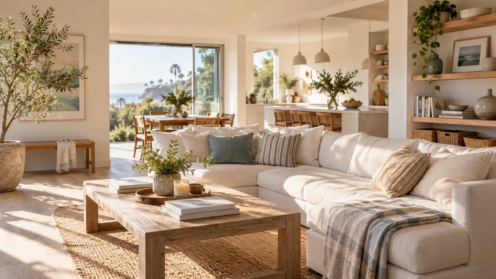 A warm, calm, functional home interior